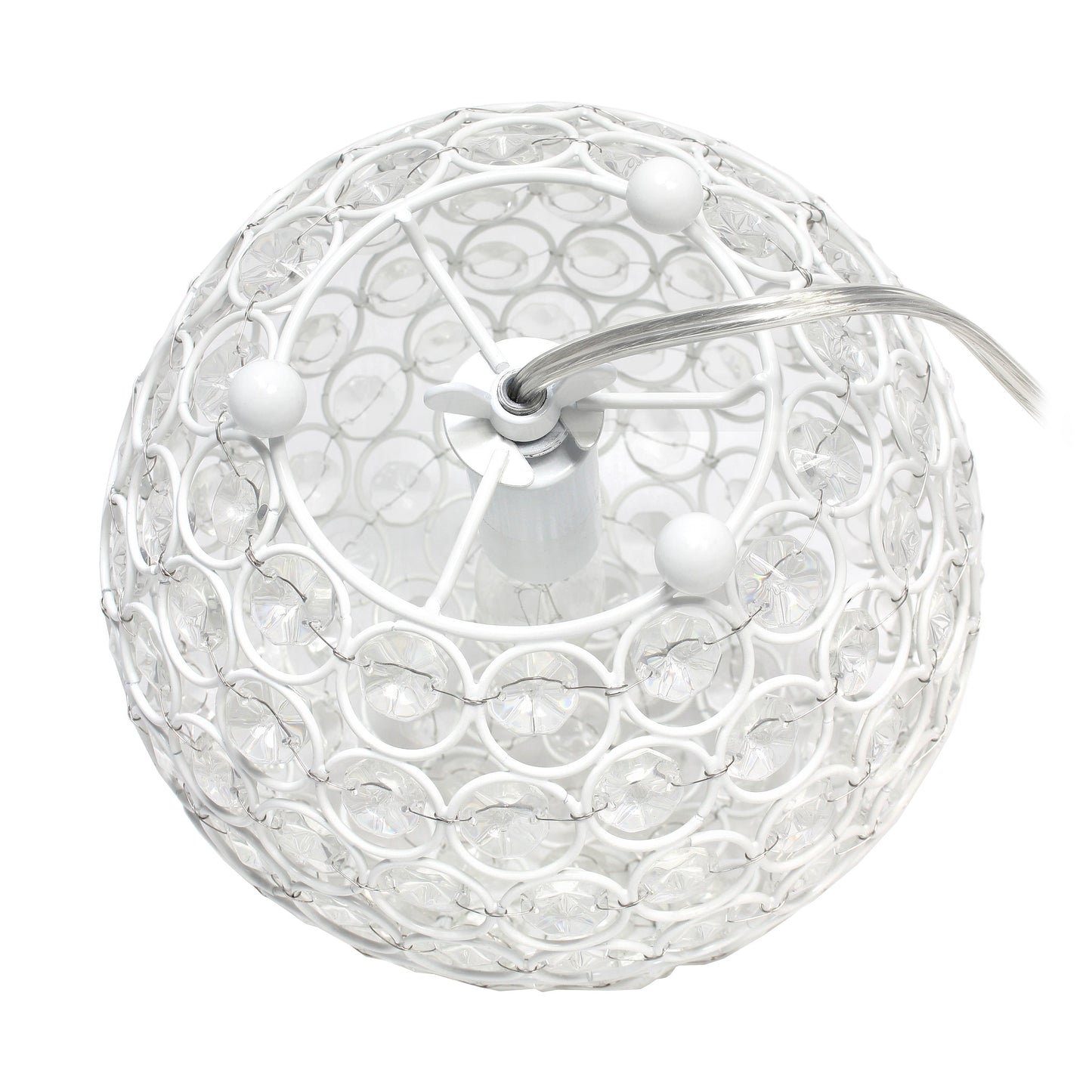 Elegant Designs Elipse 8 Inch Crystal Ball Sequin Table Lamp
