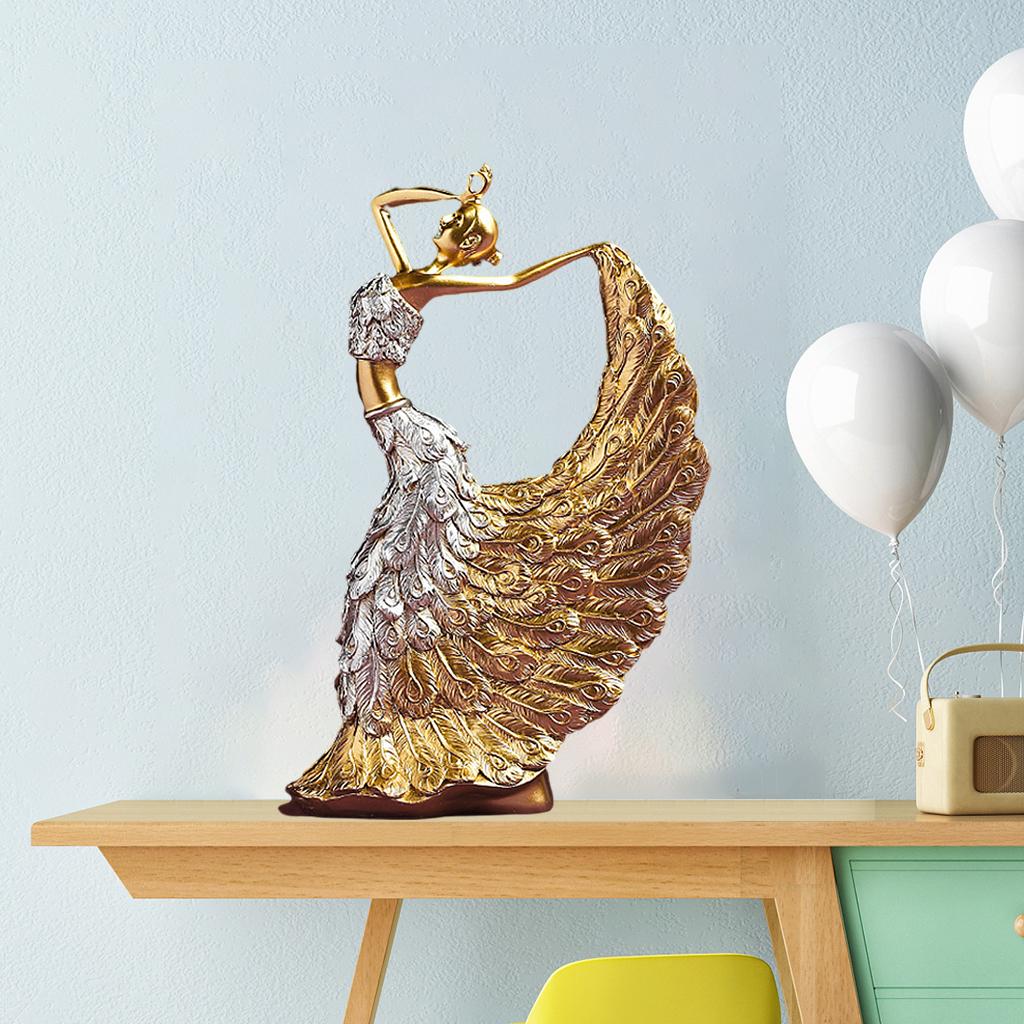 Peacock Dancer Figurine for Home Decoration