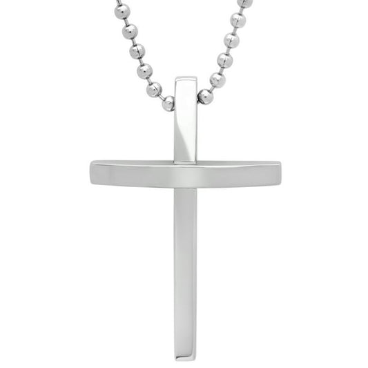 Men's Stainless Steel Cross Pendant Necklace Chain