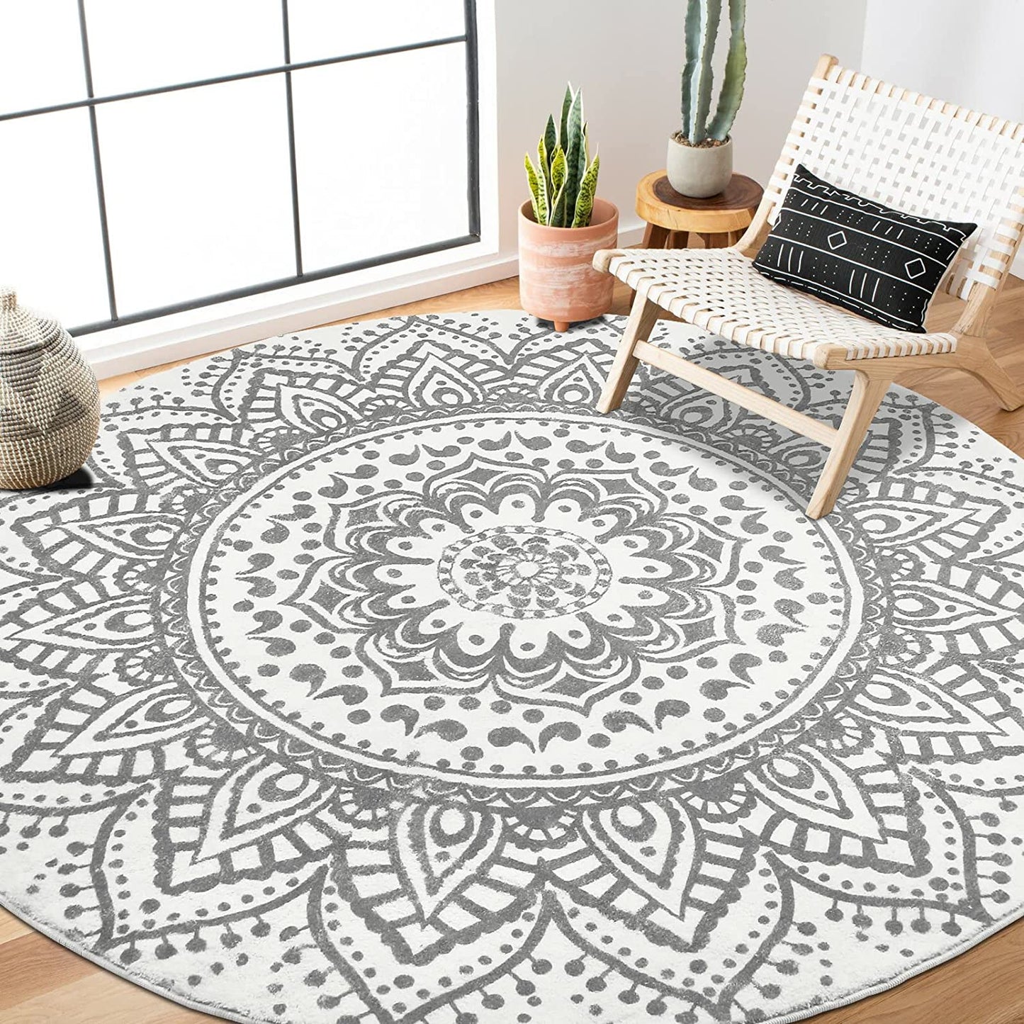 5.25 Ft Large Round Area Rug