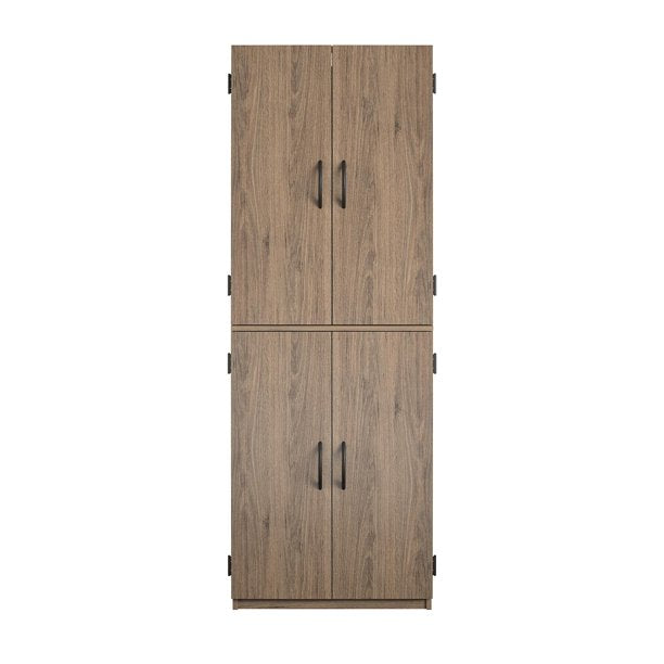 4-Door 5' Storage Cabinet, Rustic Oak