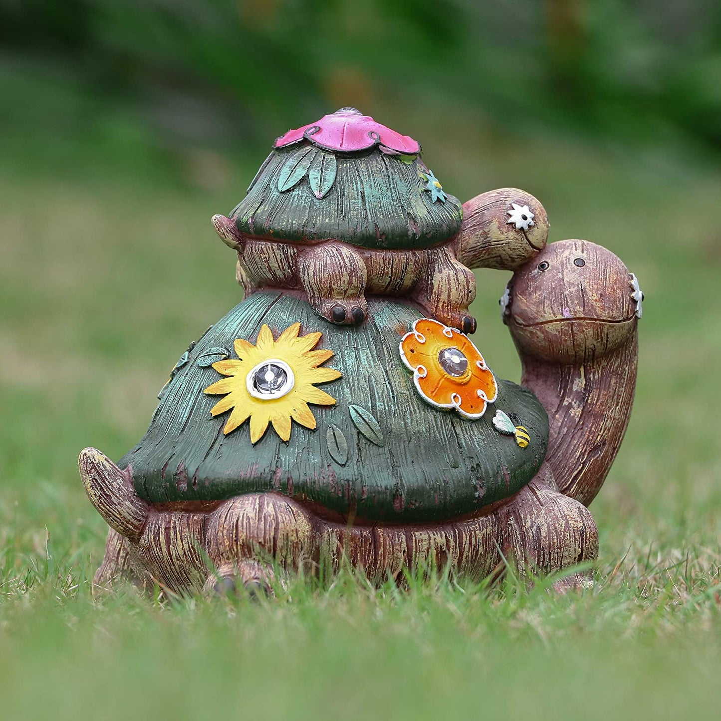 6.7'' Solar Turtle Garden Statue