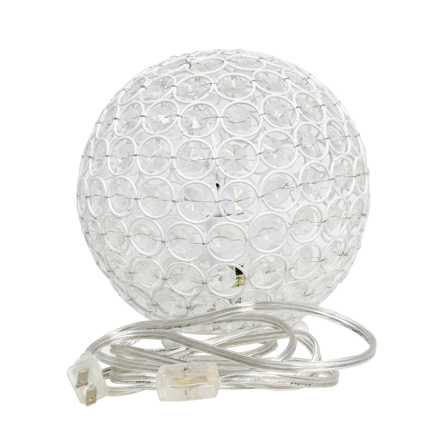 Elegant Designs Elipse 8 Inch Crystal Ball Sequin Table Lamp