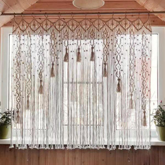 33.5"x78.7"Bohemian Macrame Curtain