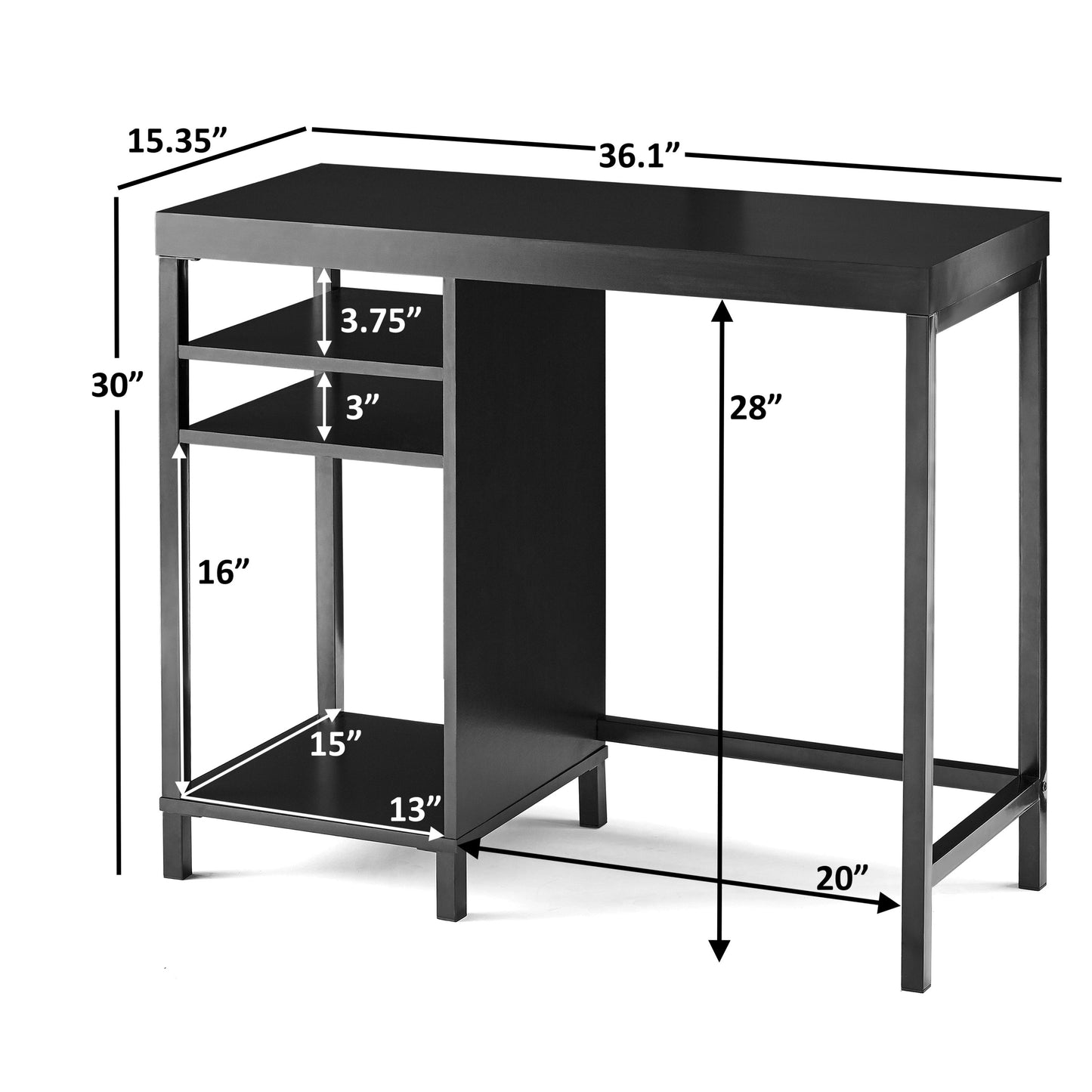 Park Cube Storage Desk, Canyon Walnut