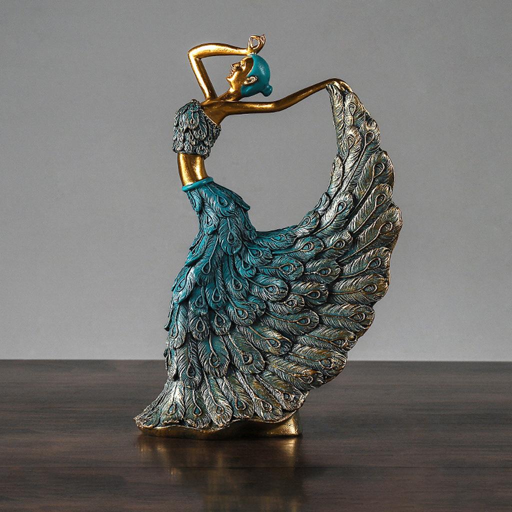 Peacock Dancer Figurine for Home Decoration