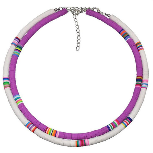 Polymer Summer Colorful Clay Choker Necklace For Men/ Women