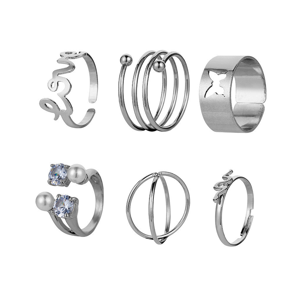 6Pcs Knuckle Rings Set for Women