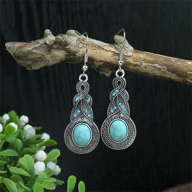 14 Pairs Bohemian Hollow Earrings Retro Dangle Earrings Boho Hoop Earrings Set for Women Girls