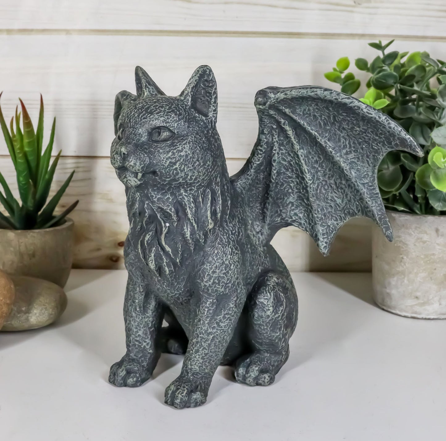 Winged Cat Gargoyle  Medieval Gothic Sculpture