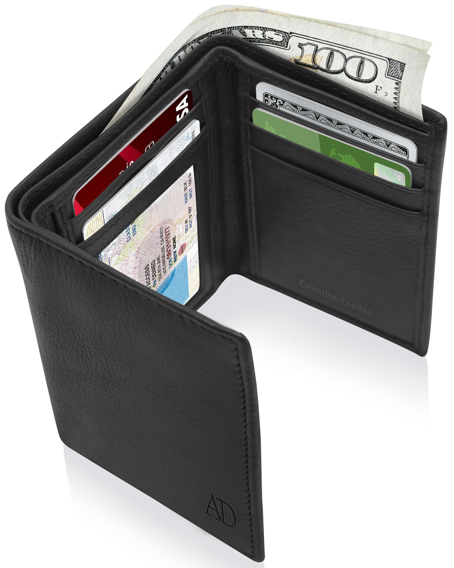 Genuine Leather Slim RFID Wallets for Men