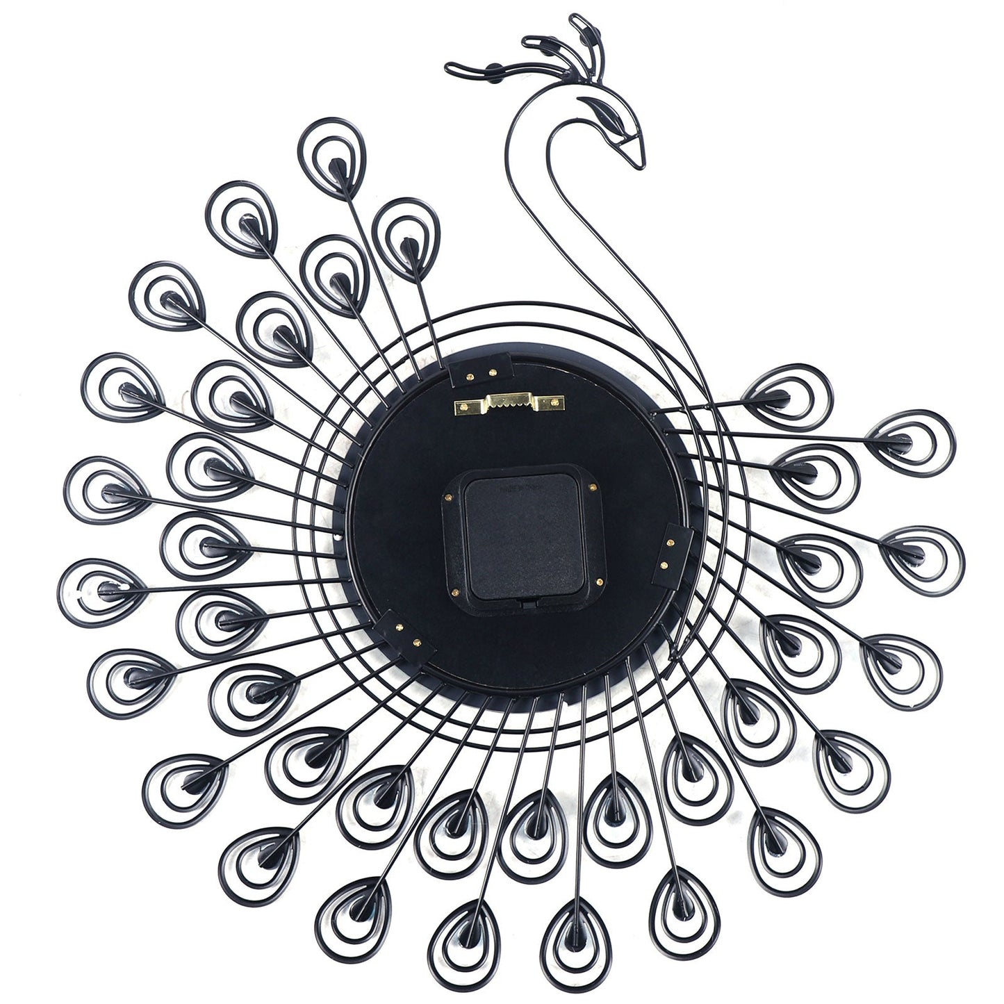 Pea-Cock Wall Clocks Luxury 3D Crystal Quartz Home Decoration