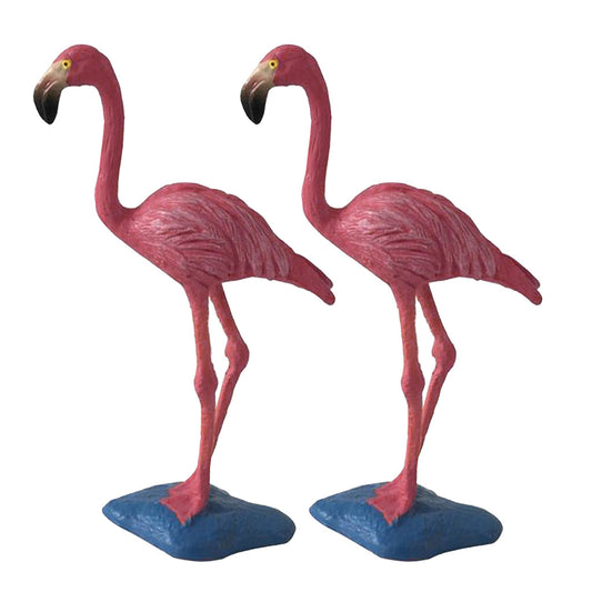 Set of 2 Lovely Garden Pink Flamingo Statue