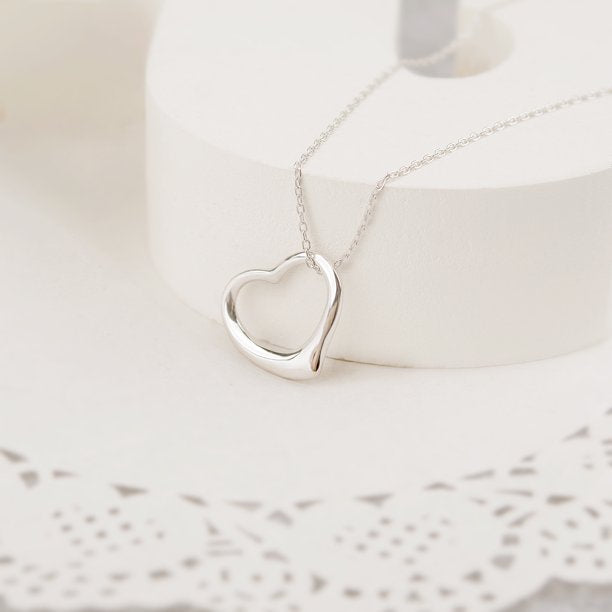 925 Sterling Silver Heart Necklace Gift for Mother's Day Card Gift