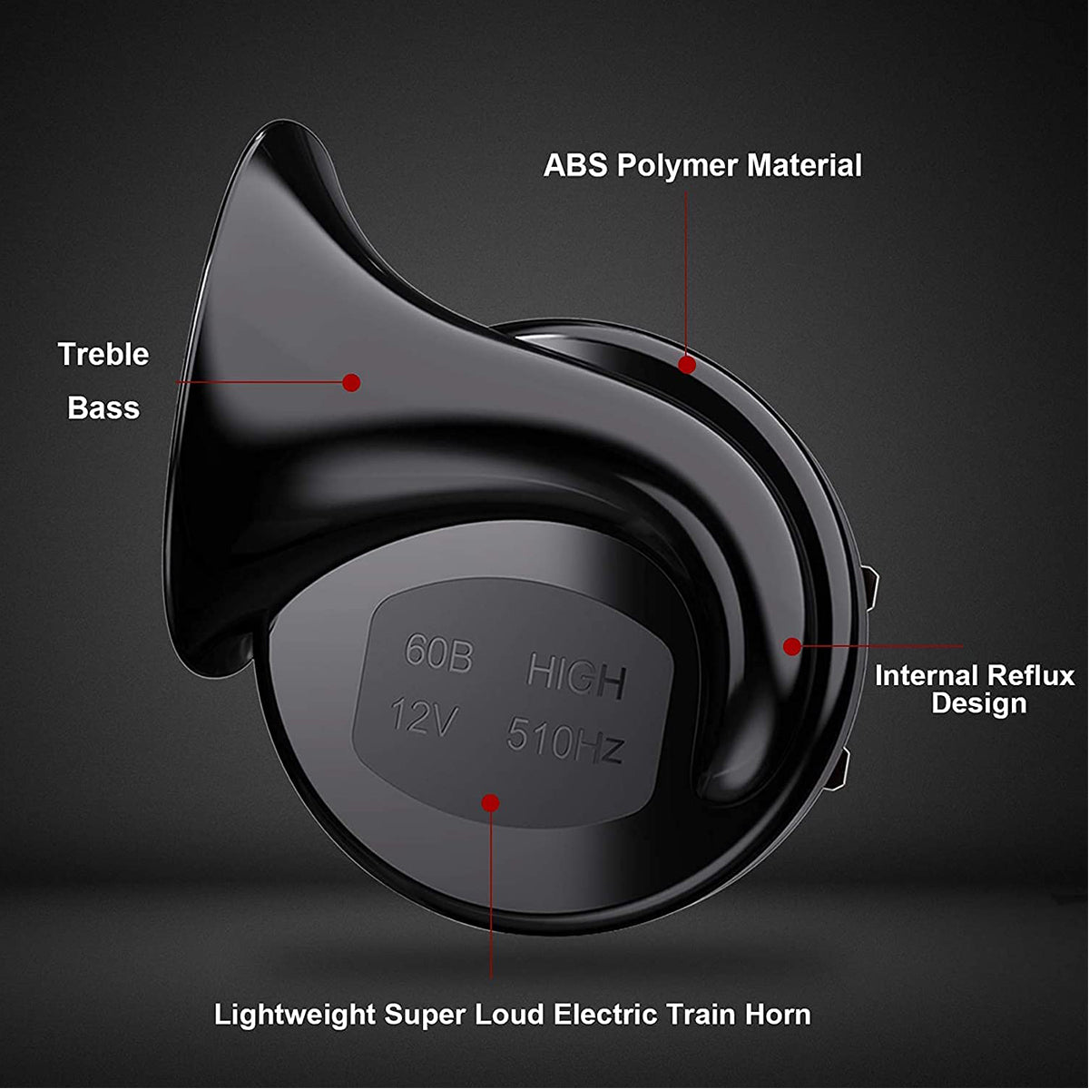 2Pcs Electric Loud Car Train Horn 500DB