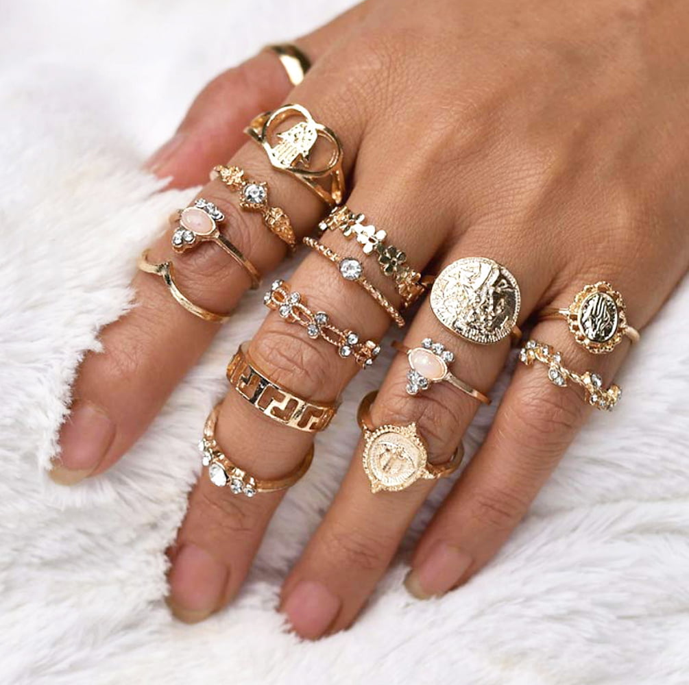 15 Packs Women Stackable Vintage Rings Set