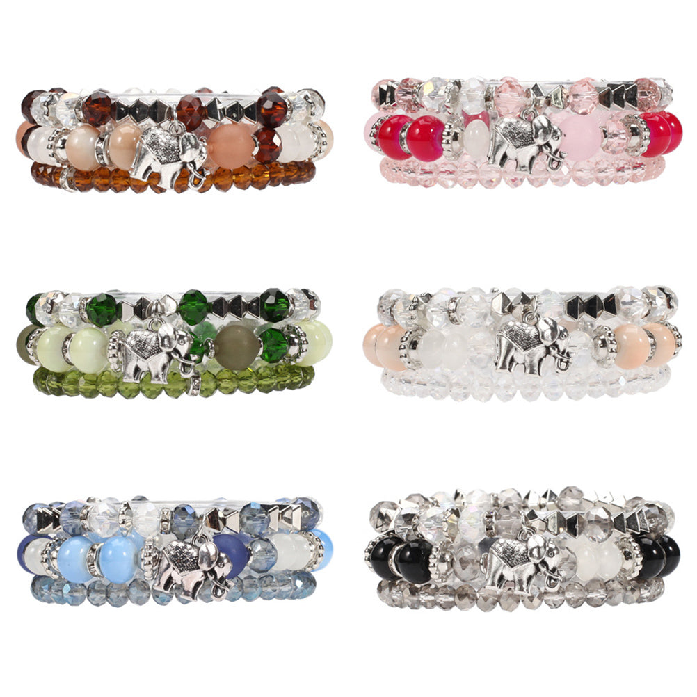 6 Sets Bohemian Style Multi Layer Bracelet for Women