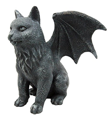 Winged Cat Gargoyle  Medieval Gothic Sculpture