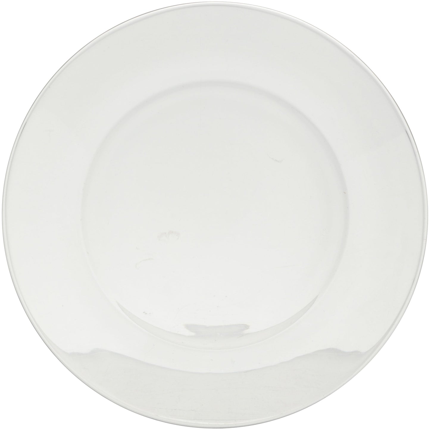 Set of 12 Round Glass Dinner Plates