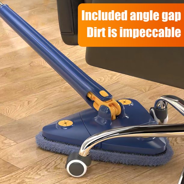 Cleaning Mop,360 Degrees Rotatable Extendable 51Inch Triangle Automatic Water Squeezing