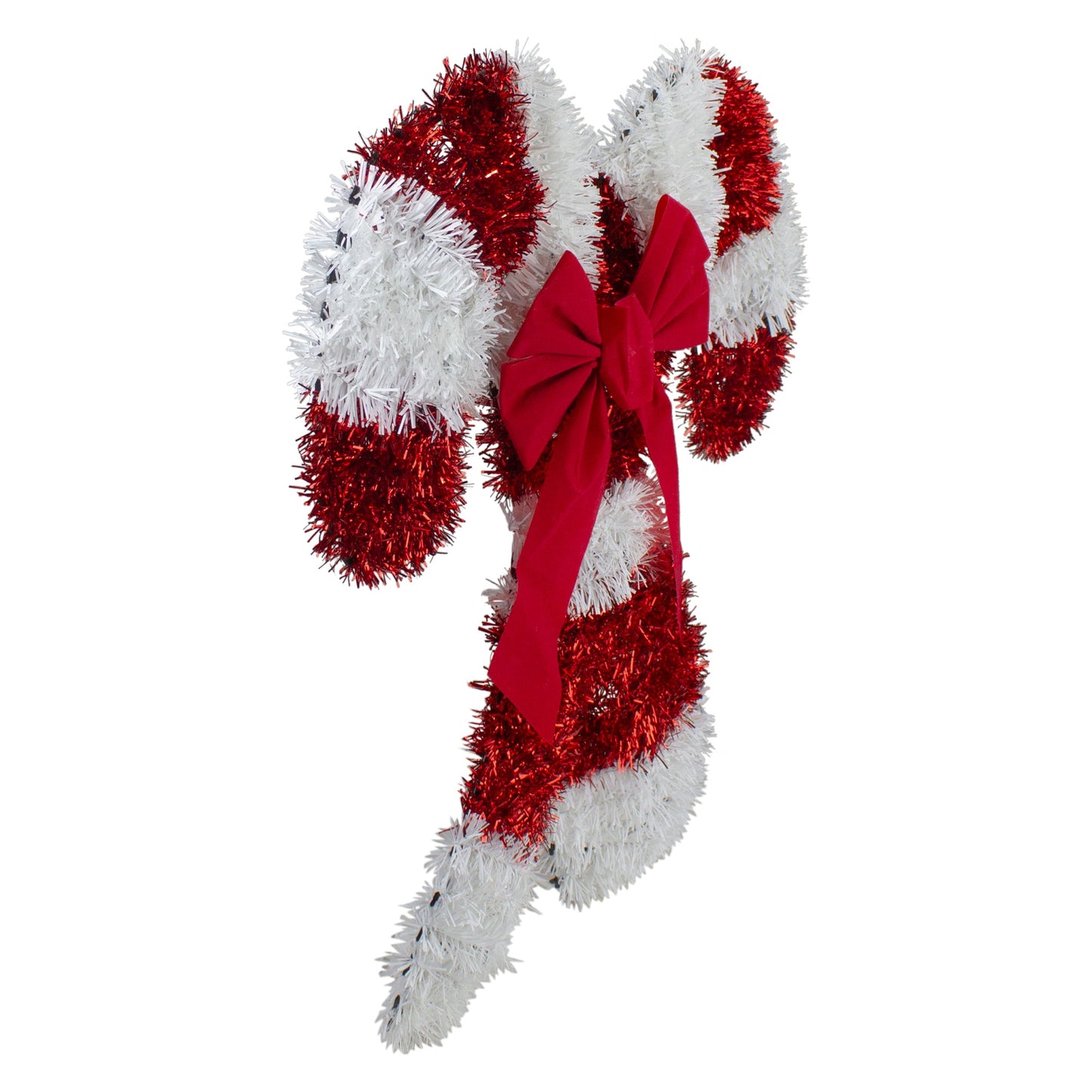 19 -Inch Tinsel Candy Cane Christmas Window Decoration