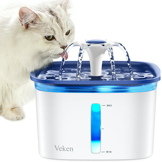 95oz/2.8L Pet Fountain, Cat Dog Water Fountain Dispenser with Smart Pump, Blue