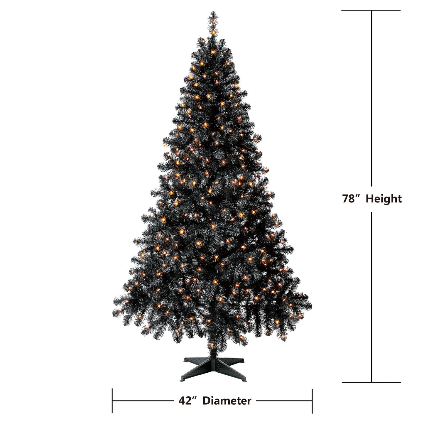 Christmas Time Prelit 300 Incandescent Lights, Madison Pine Artificial Christmas Tree, 6.5'