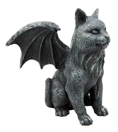 Winged Cat Gargoyle  Medieval Gothic Sculpture