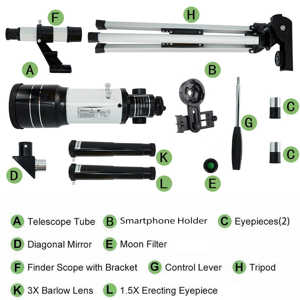 Telescope for Kids & Beginners, 70mm Aperture 300mm Astronomical Refractor Telescope