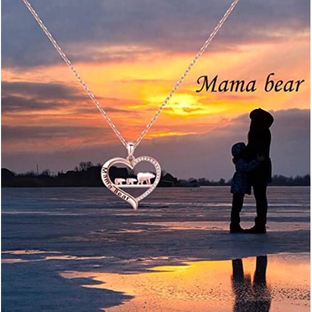 Mama Bear Necklace Perfect Gift for Wife/ Mom Mother's Day Gift- Rose Gold_2