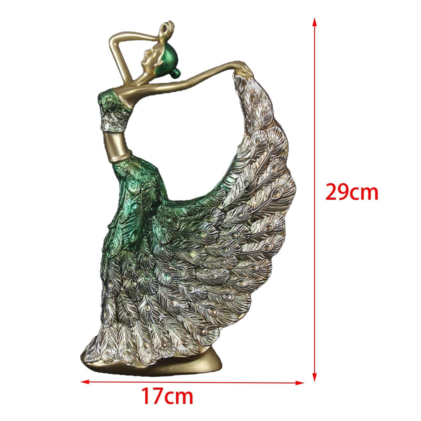 Peacock Dancer Figurine Art Statue Home Decoration