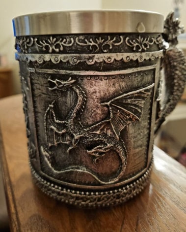 Celtic Dragon Mug, Detailed Unique Beer Coffee Cup Collectible Gift for Dragon Lovers and Decorative Mythical Figures