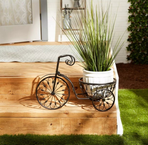 Vintage Style Plant Holder, Bicycle Flower Pot Cart Holder