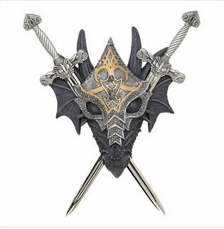 Hidden Armored Dragon Sword Of Destiny Wall Crest 9.5"