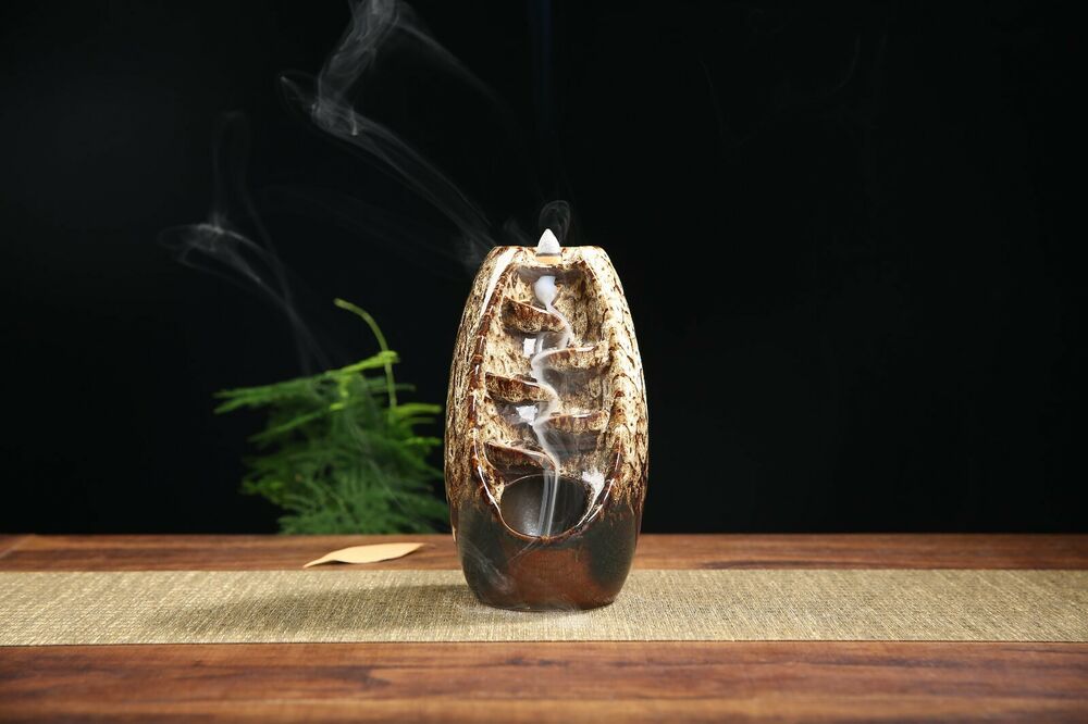 Waterfall incense burner, Backflow burner, Incense set