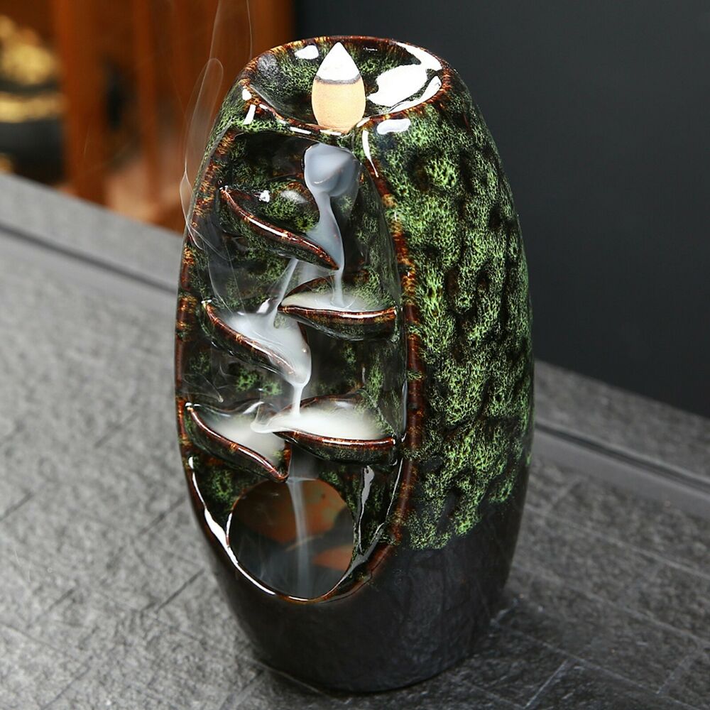 Waterfall incense burner, Backflow burner, Incense set