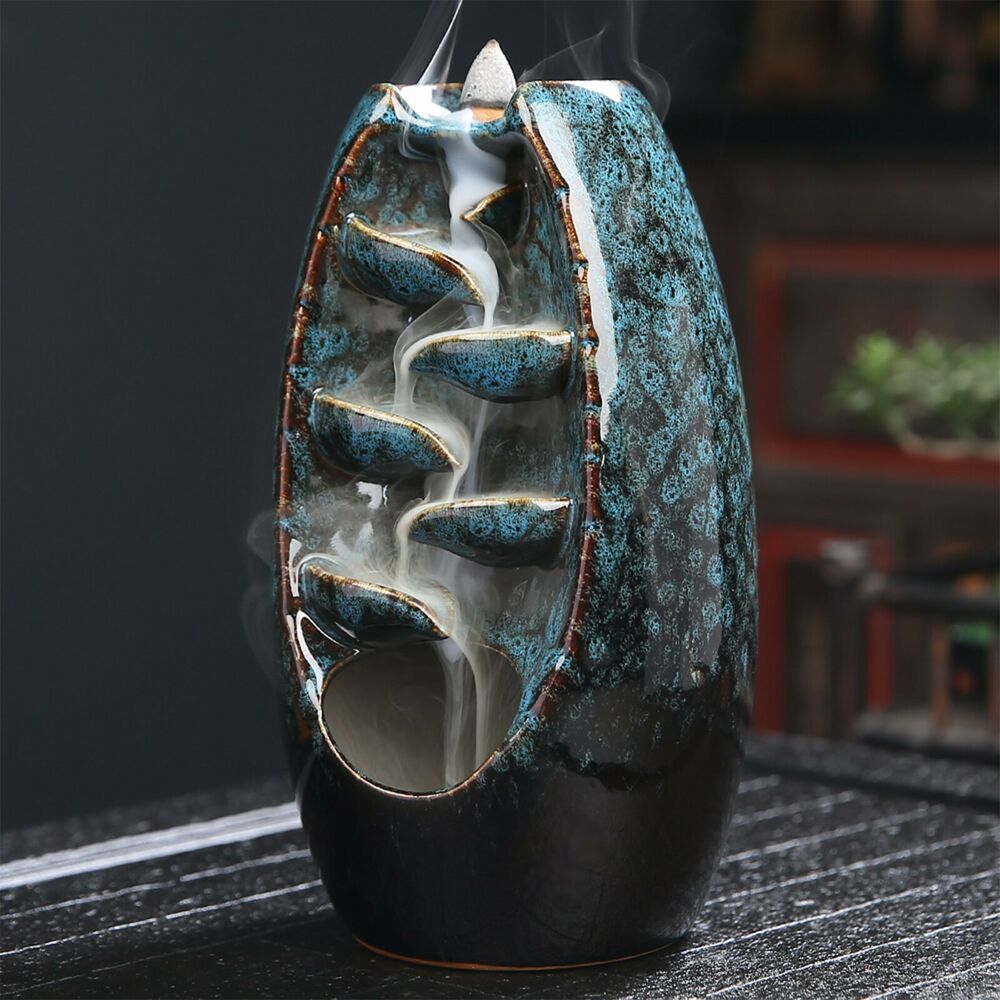 Waterfall incense burner, Backflow burner, Incense set