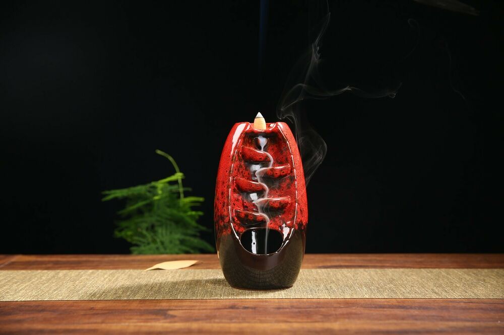 Waterfall incense burner, Backflow burner, Incense set