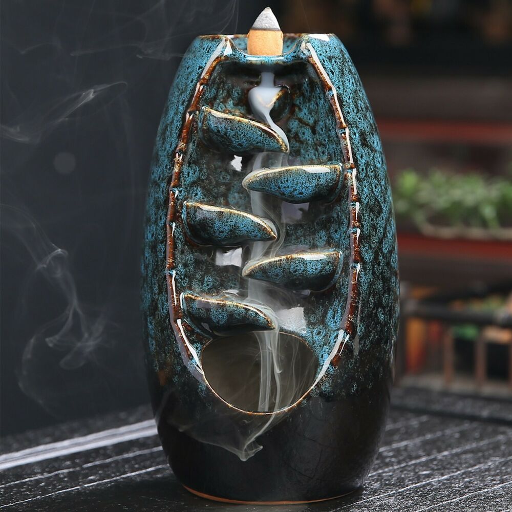 Waterfall incense burner, Backflow burner, Incense set