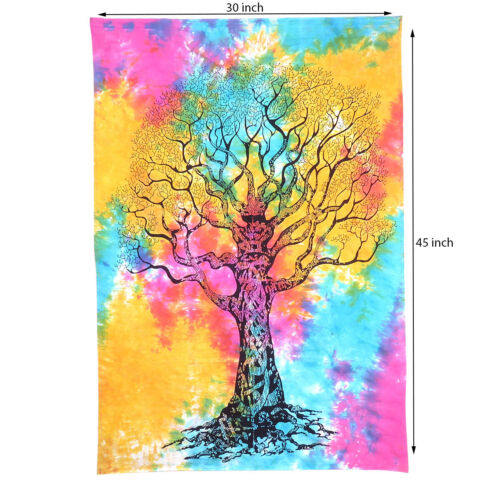 Tapestry Poster Hanging Tree of Life Decor Cotton Hippie Ethnic Art