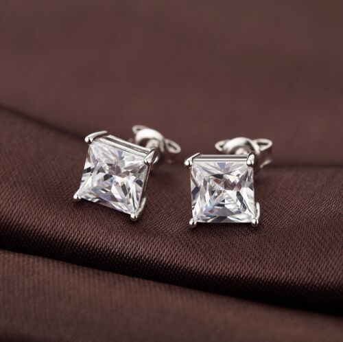 925 Sterling Silver Stud Earrings Cubic Zirconia Women 3PC Earrings Set