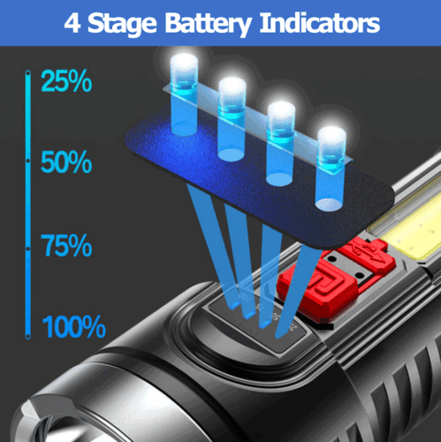 Super Bright LED FLASHLIGHT Torch Tactical USB Rechargeable & Battery