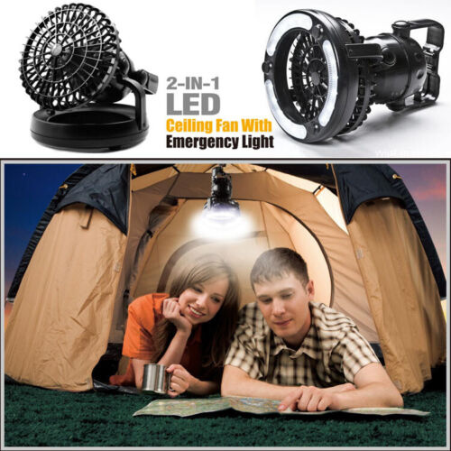 Portable Tent Light LED Lamp Fan Camping Hiking Outdoor Ceiling Equipment