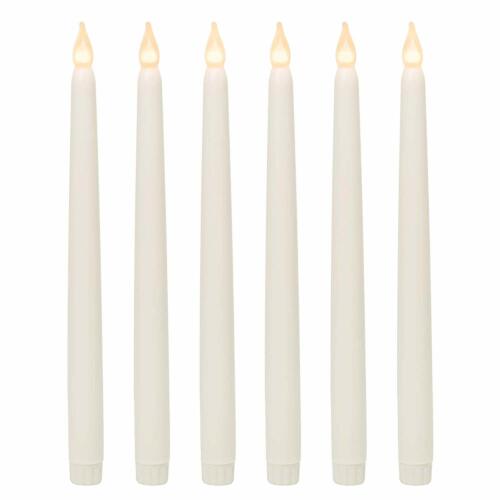 LED Candle Sets Flickering Taper Faux Wax Color Change Options w/ Remote