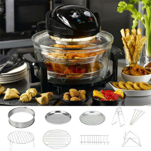 17Qt 1400W Air Fryer Halogen Oven Temperature Control Chicken Turkey Roast Grill