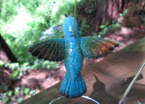 Hummingbird Hanging Ornament 4" Polystone Bird Choose from 3 Colors