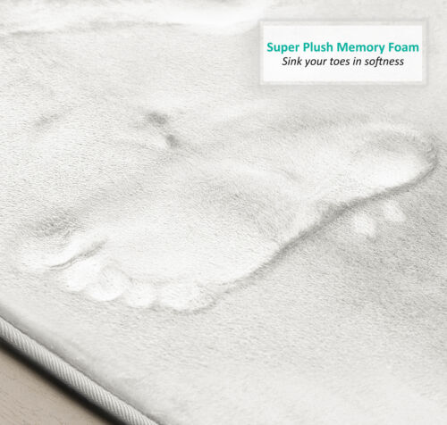 Luxurious Absorbent Soft Memory Foam Bath Mat Bathroom Shower Rug