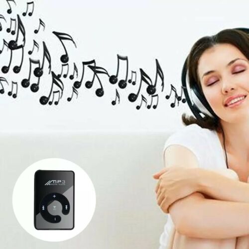 Fashion Clip Mini USB MP3 Music Media Player Micro SD TF Card Up to 32GB Black