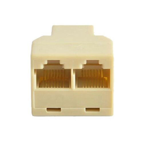 1PC 1 To 2 Ways LAN Ethernet Cord Network Cable RJ45 Female Splitter Adapter