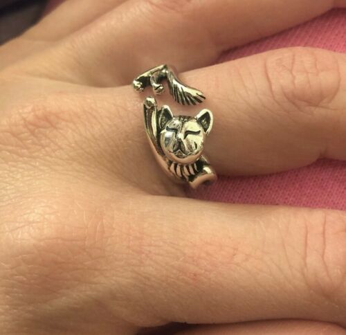 Fortune Cat Animal Rings Couple Jewelry Adjustable Finger Rings Unisex